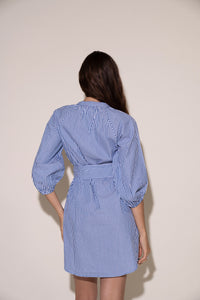 Kara Dress - Navy/White