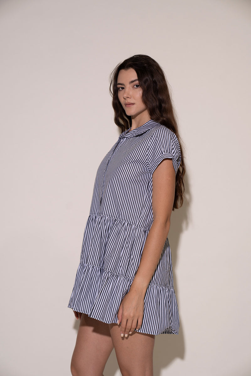 Brie Dress - Black/White