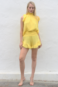 Ruffly Shorts - Bright Yellow - STARKx