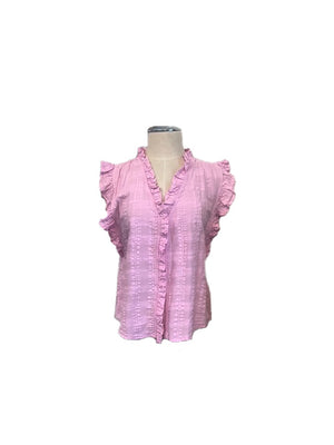 Ruffly Shirt - Pink Mist