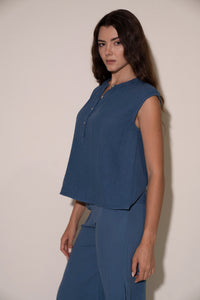 Mila Top - Dusty Blue