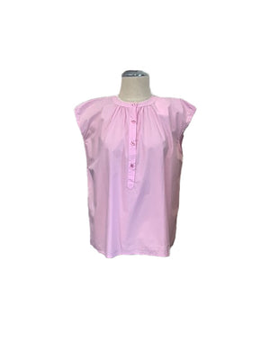Mila Top - Pink Mist Cotton Parachute