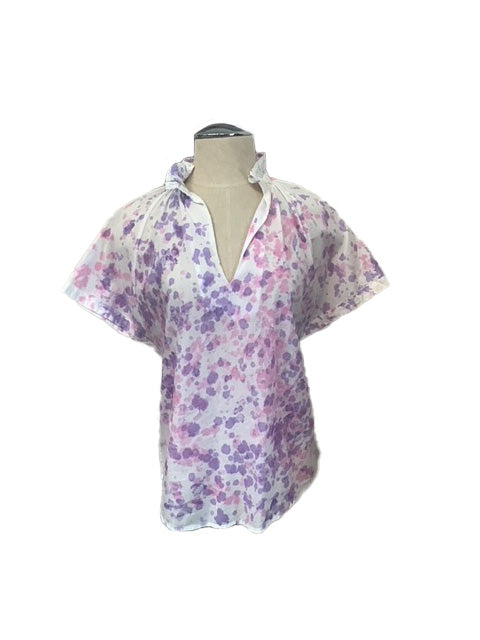 Naomi Top - Lavender Dot Tie Dye