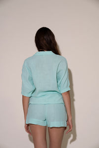 Grace Top - Aqua