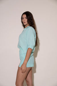 Grace Top - Aqua
