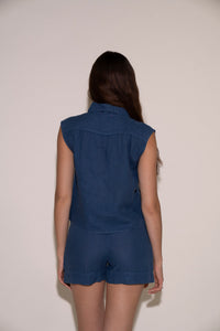 Robin Top - Dusty Blue