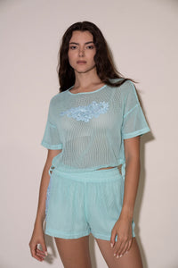 Talia Top - Aqua