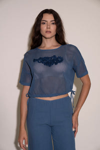 Talia Top - Dusty Blue