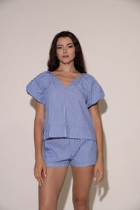 Rhonda Top - Navy/White
