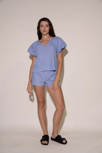 Rhonda Top - Navy/White
