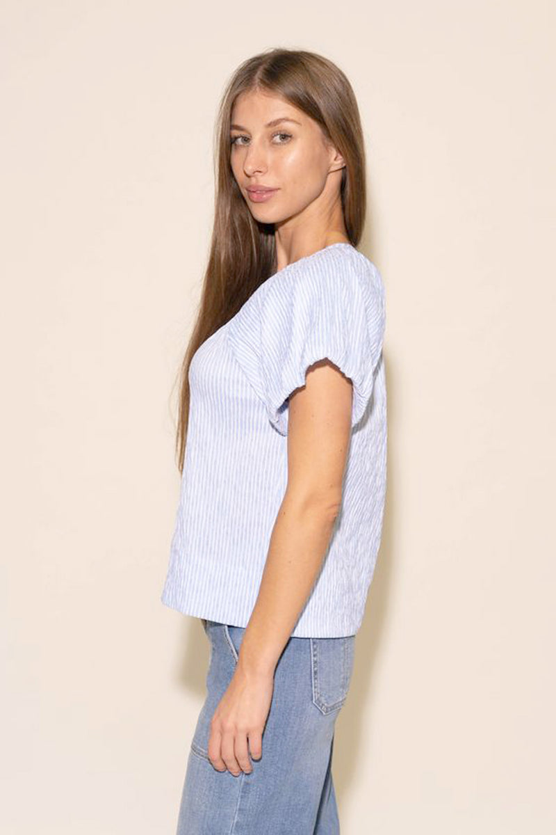 Rhonda Top - Blue/White Stripe