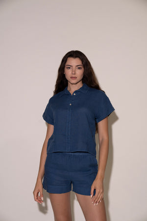 Saylor Top - Dusty Blue