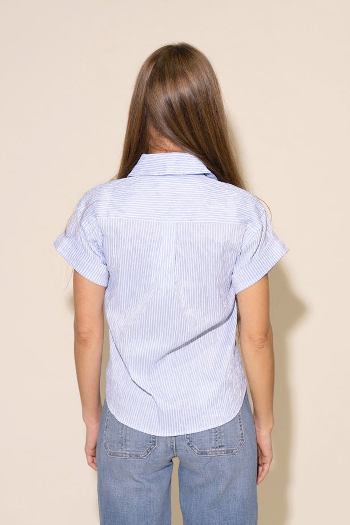 Drew Top - Blue/White Stripe