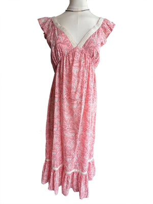 Fufu Dress - Pink Floral Print