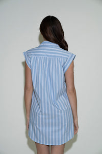 Roxy Dress - Bluey Stripe