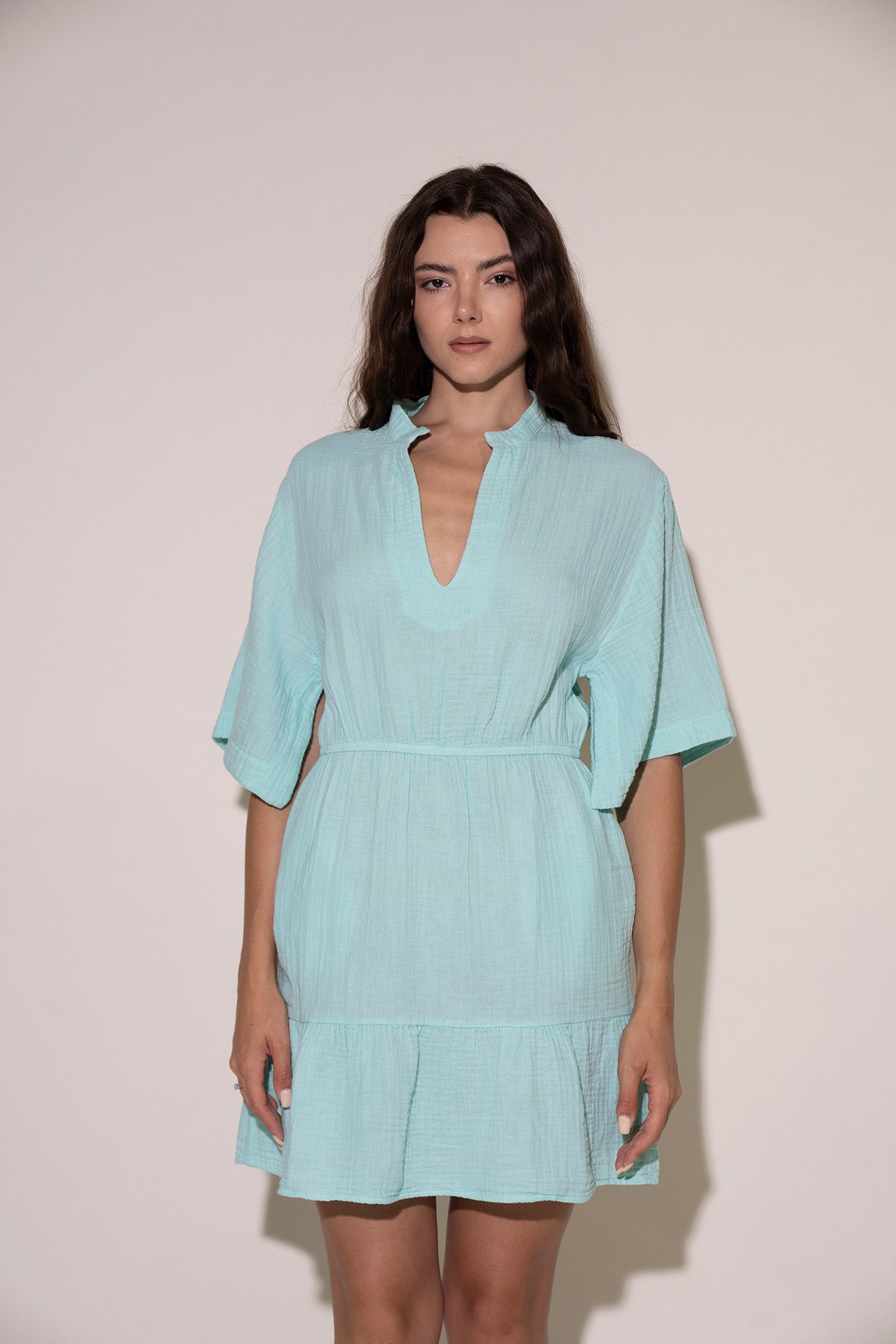 asher linen dress Yellow The Label Asher Dress Baby Blue