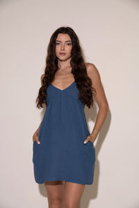 Joni Dress - Dusty Blue