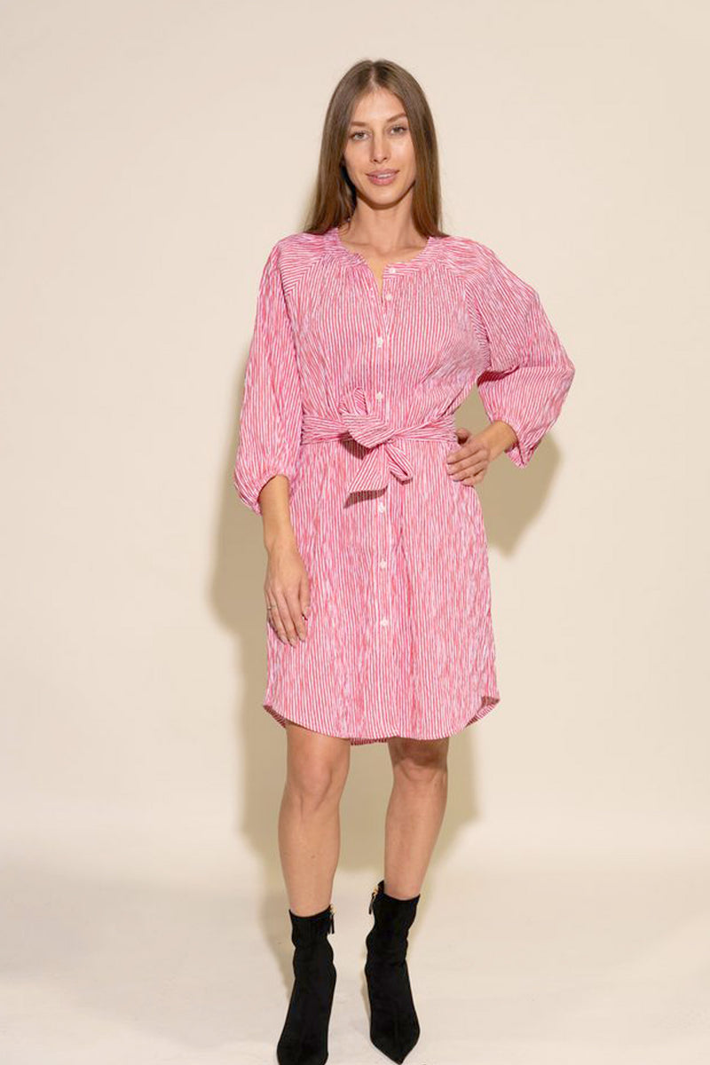 Kara Dress - Red/White Stripe