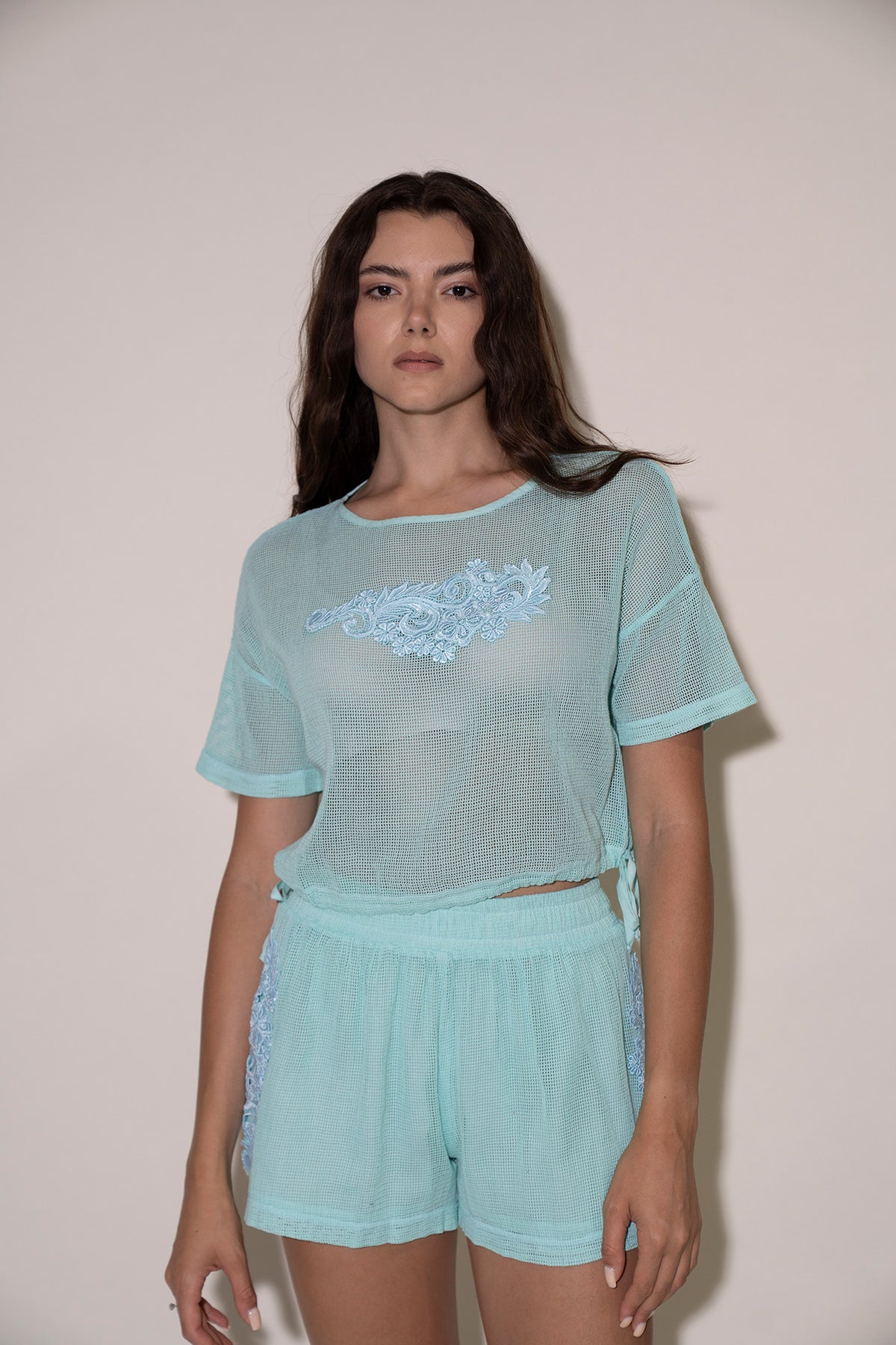 Fallon Shorts - Aqua