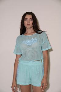 Fallon Shorts - Aqua