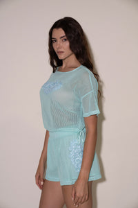 Fallon Shorts - Aqua