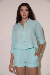 Rosie Shorts - Aqua