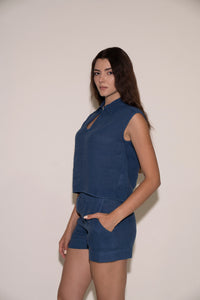 Rosie Shorts - Dusty Blue
