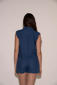 Rosie Shorts - Dusty Blue