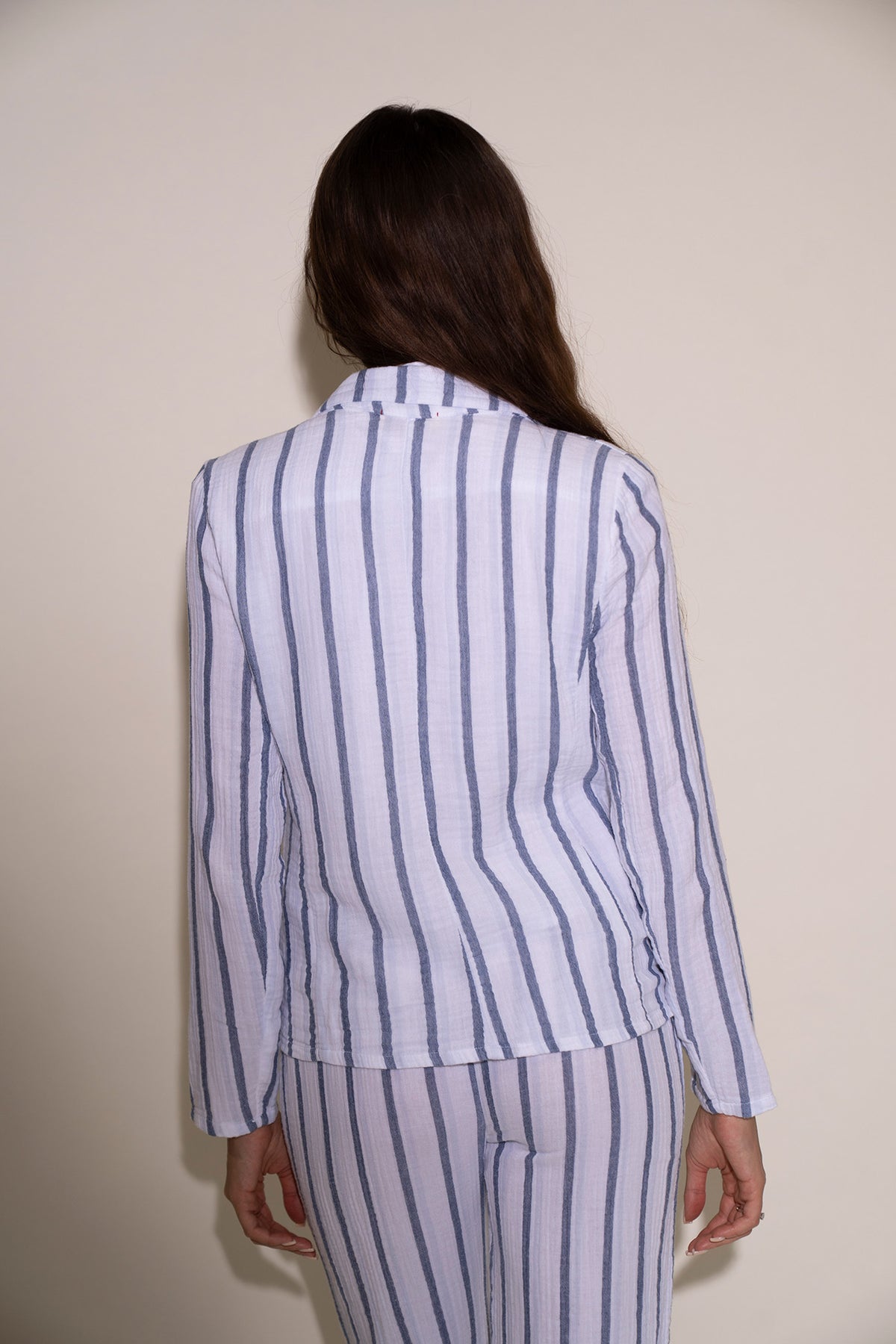 Blazer - White/Blue Stripe