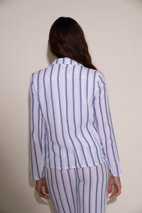 Blazer - White/Blue Stripe
