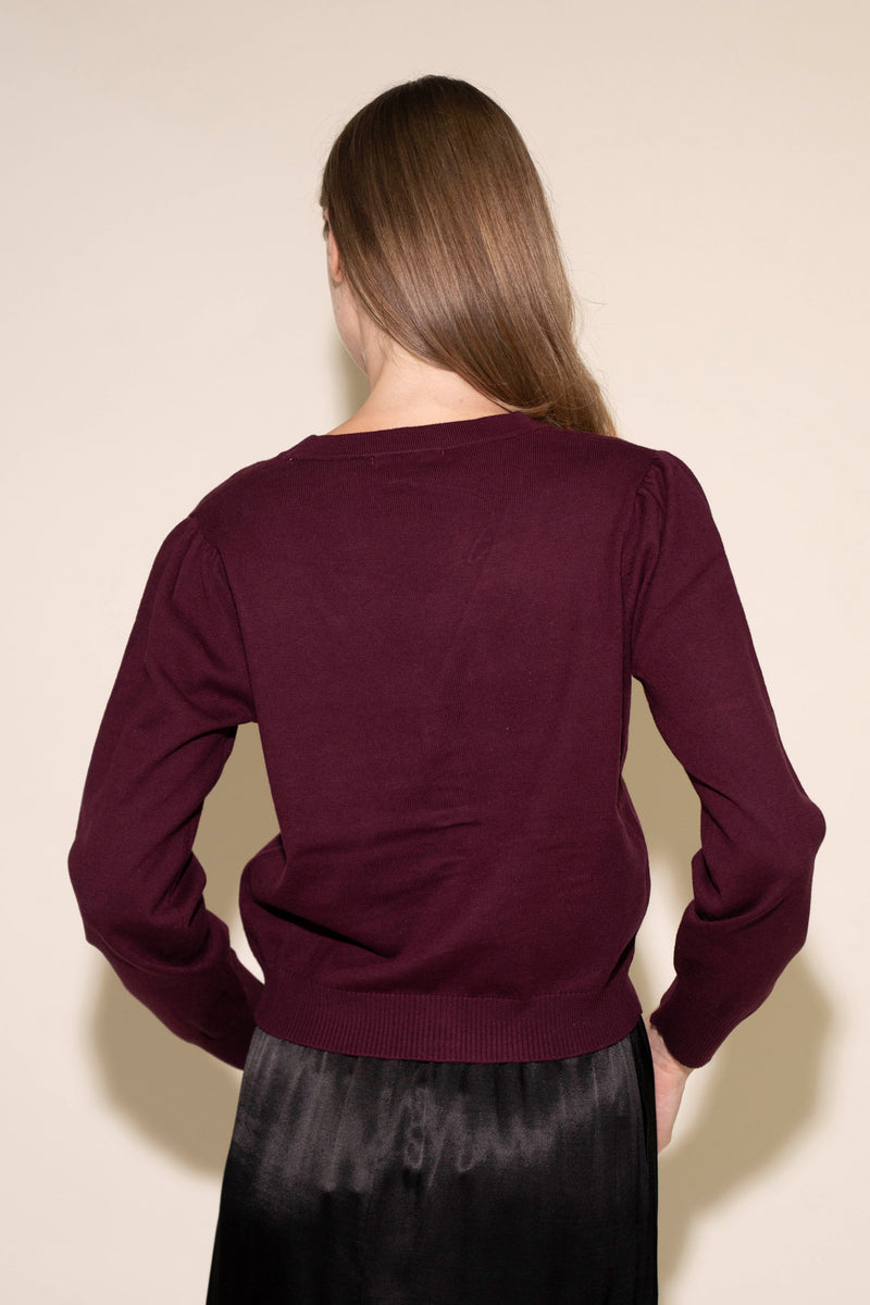 Brooklyn Cardigan - Plum