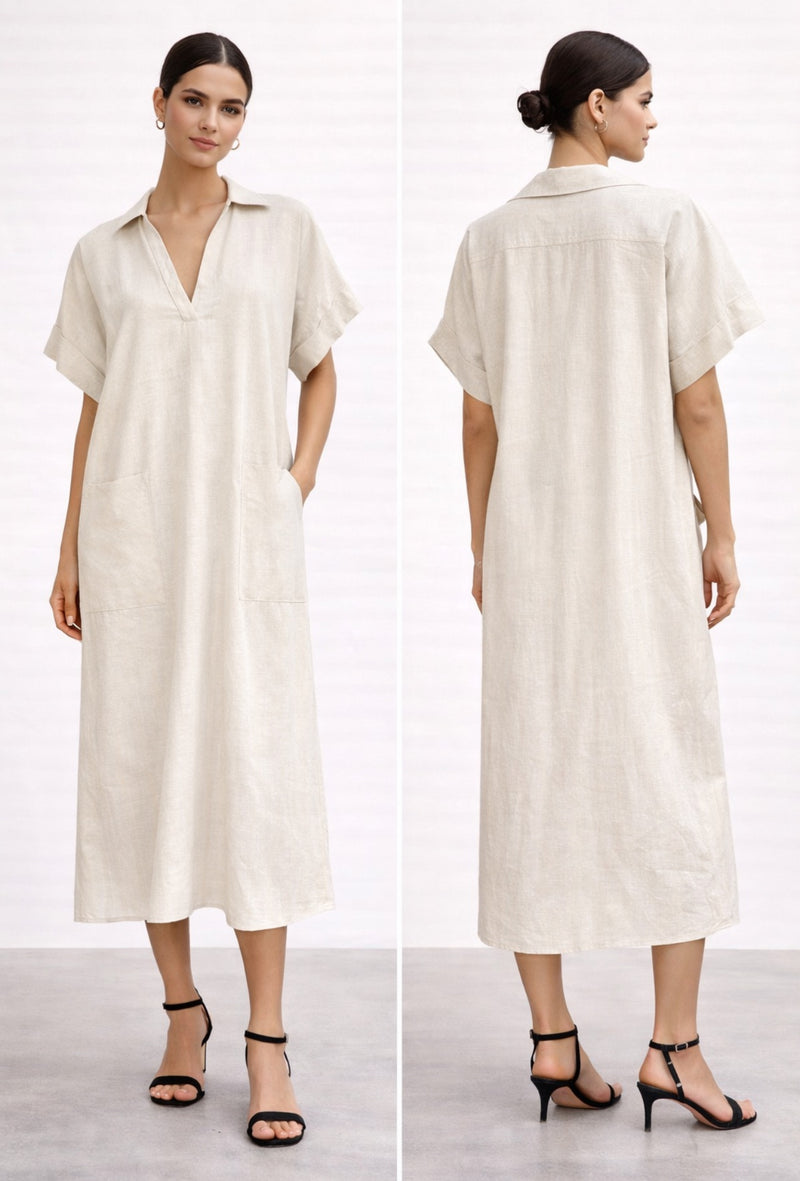 Elaine Dress - Oatmeal/Oat - STARKx