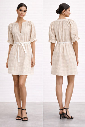 Natasha Dress - Tan/White - STARKx
