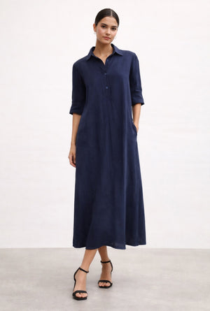 Noelle Dress - Navy Blue - STARKx