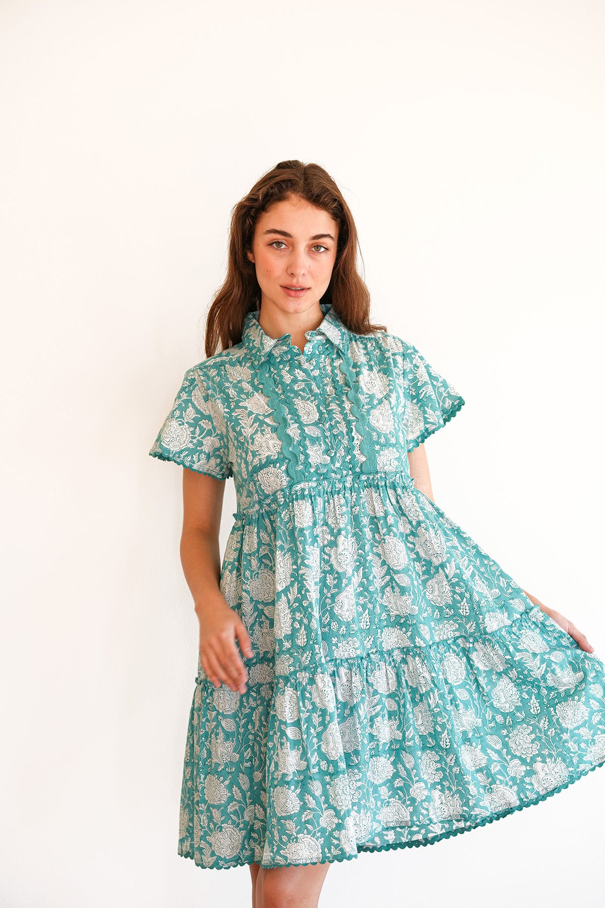 Morgan Dress - Green Print
