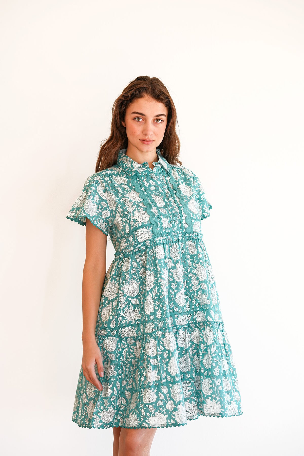 Morgan Dress - Green Print