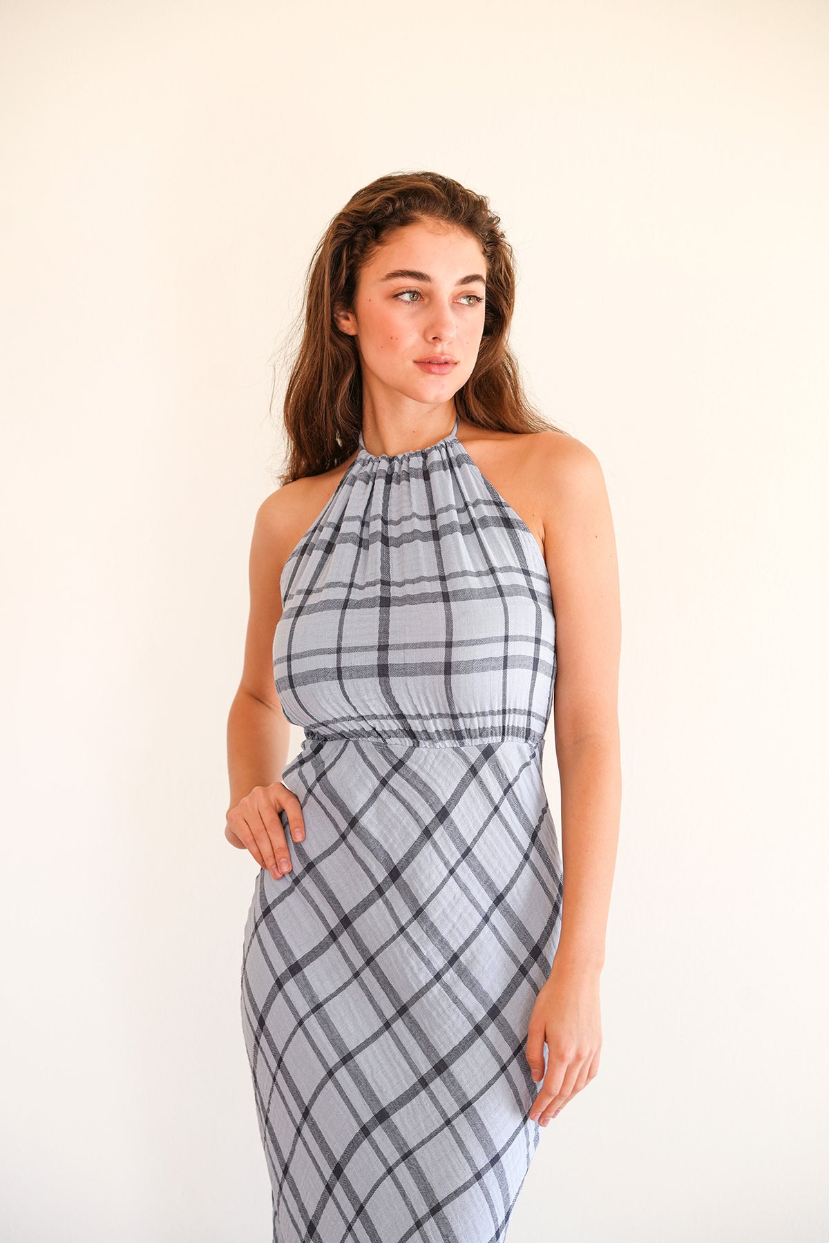 Celeste Dress - Celestial Blue Plaid