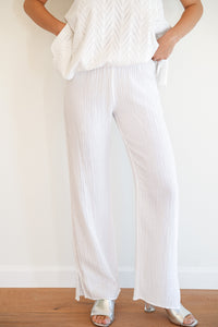 Side Slit Pants- White - STARKx