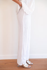 Side Slit Pants- White - STARKx