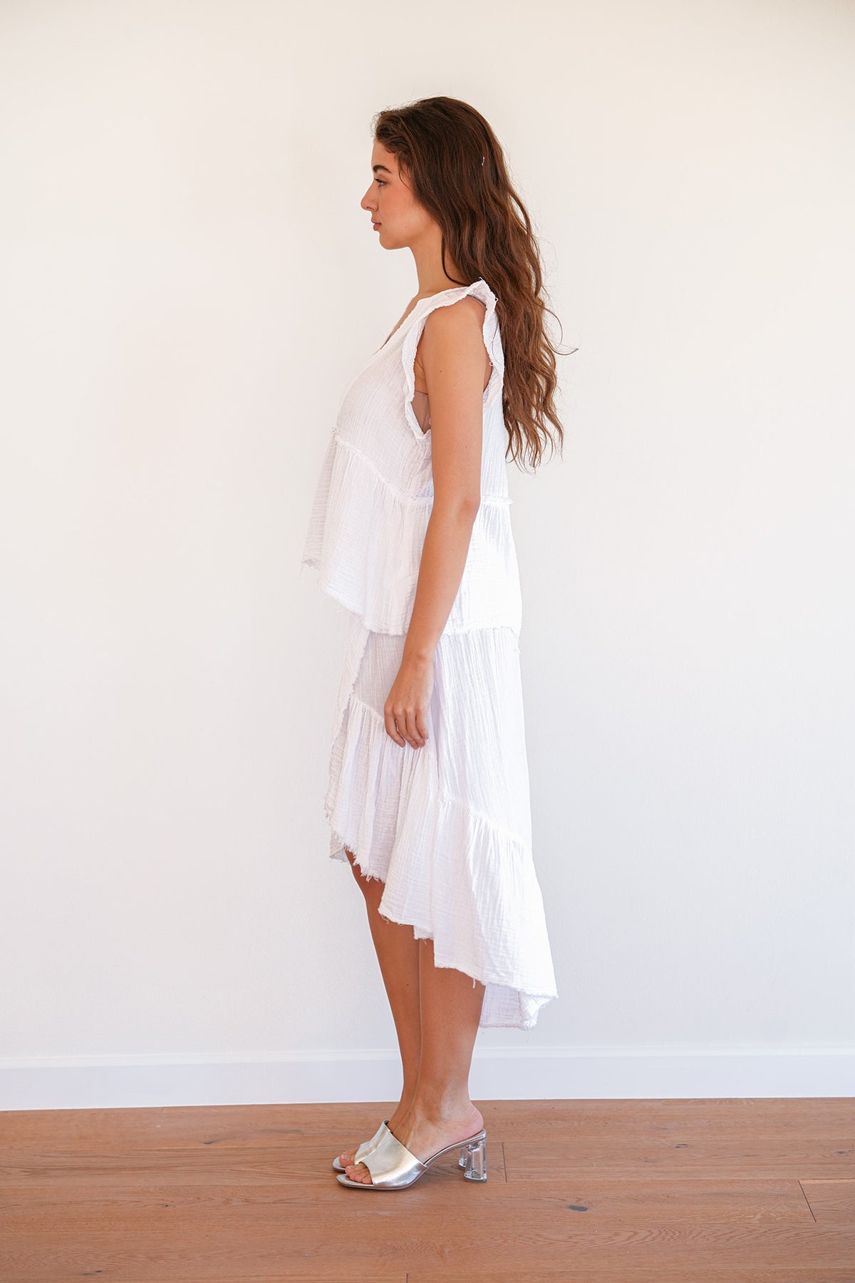 Ruffle Skirt - White - STARKx