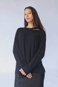STARKx Fall 2023 Aria Sweater Black Front Close Up