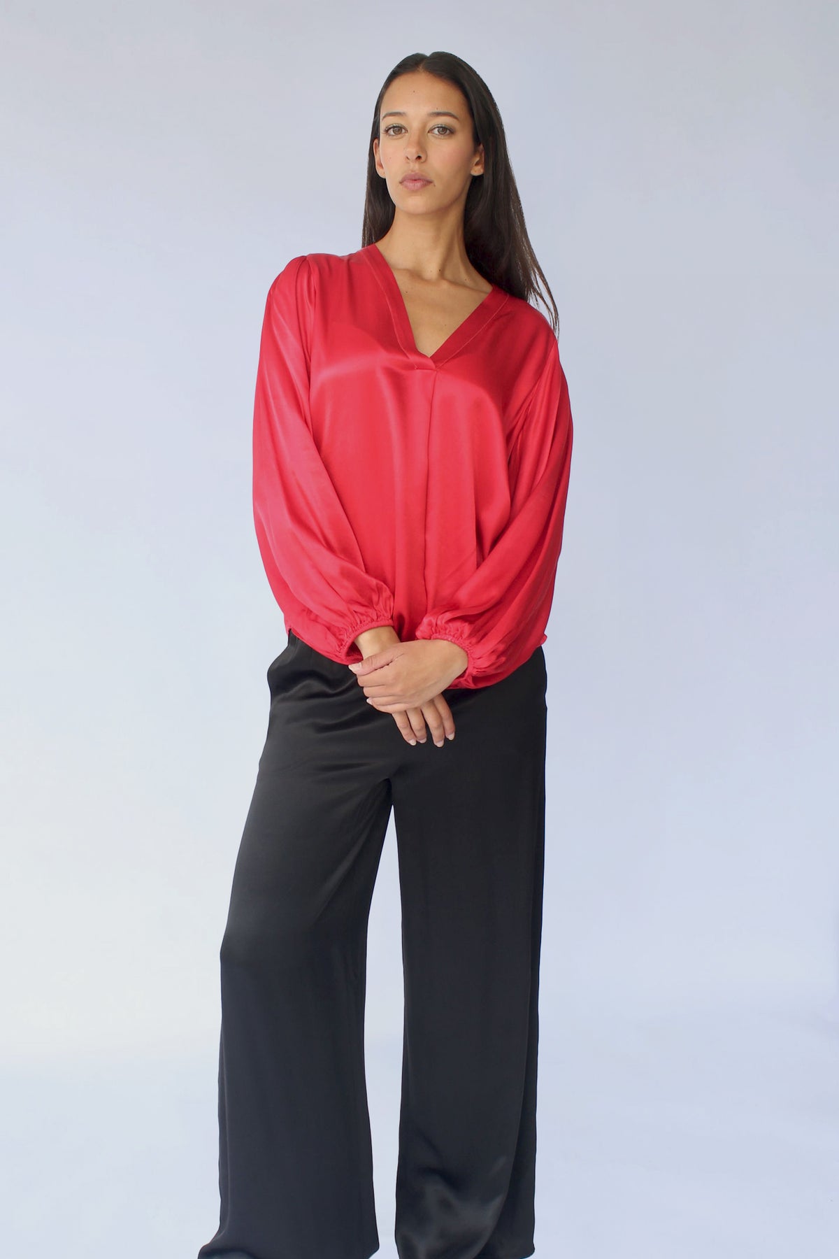 STARKx Fall 2023 Clara Top Rouge Front