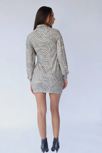 STARKx Fall 2023 Gianna Dress Animal Print Back