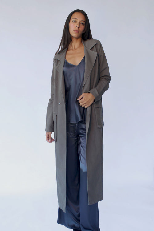 STARKx Fall 2023 Long Trench Ash Front