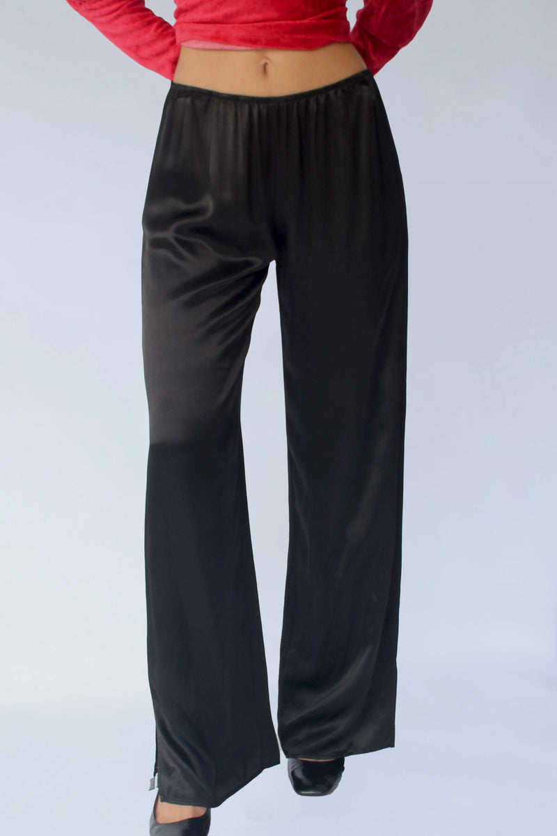 STARKx Fall 2023 Silky 5" Side Slit Pants Black Front