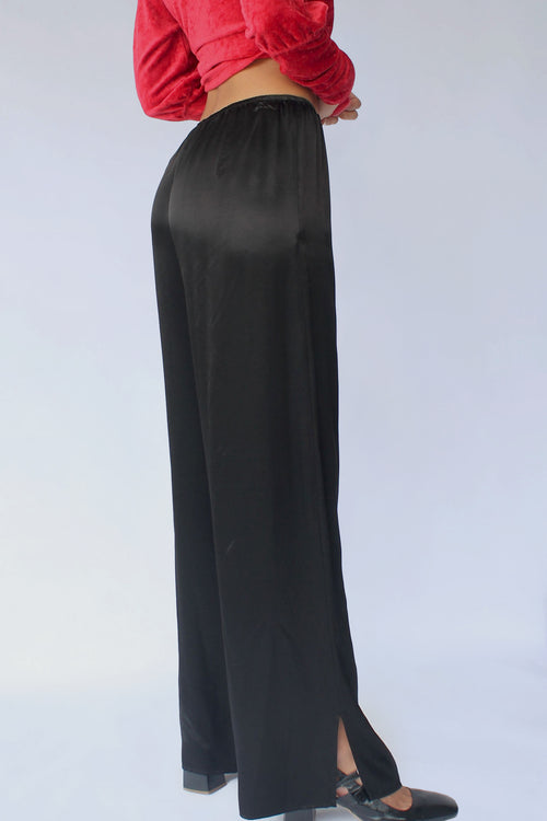 STARKx Fall 2023 Silky 5" Side Slit Pants Black Side