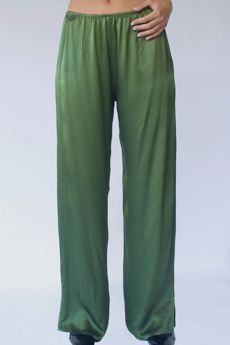 STARKx Fall 2023 Silky 5" Side Slit Pants Olive Front