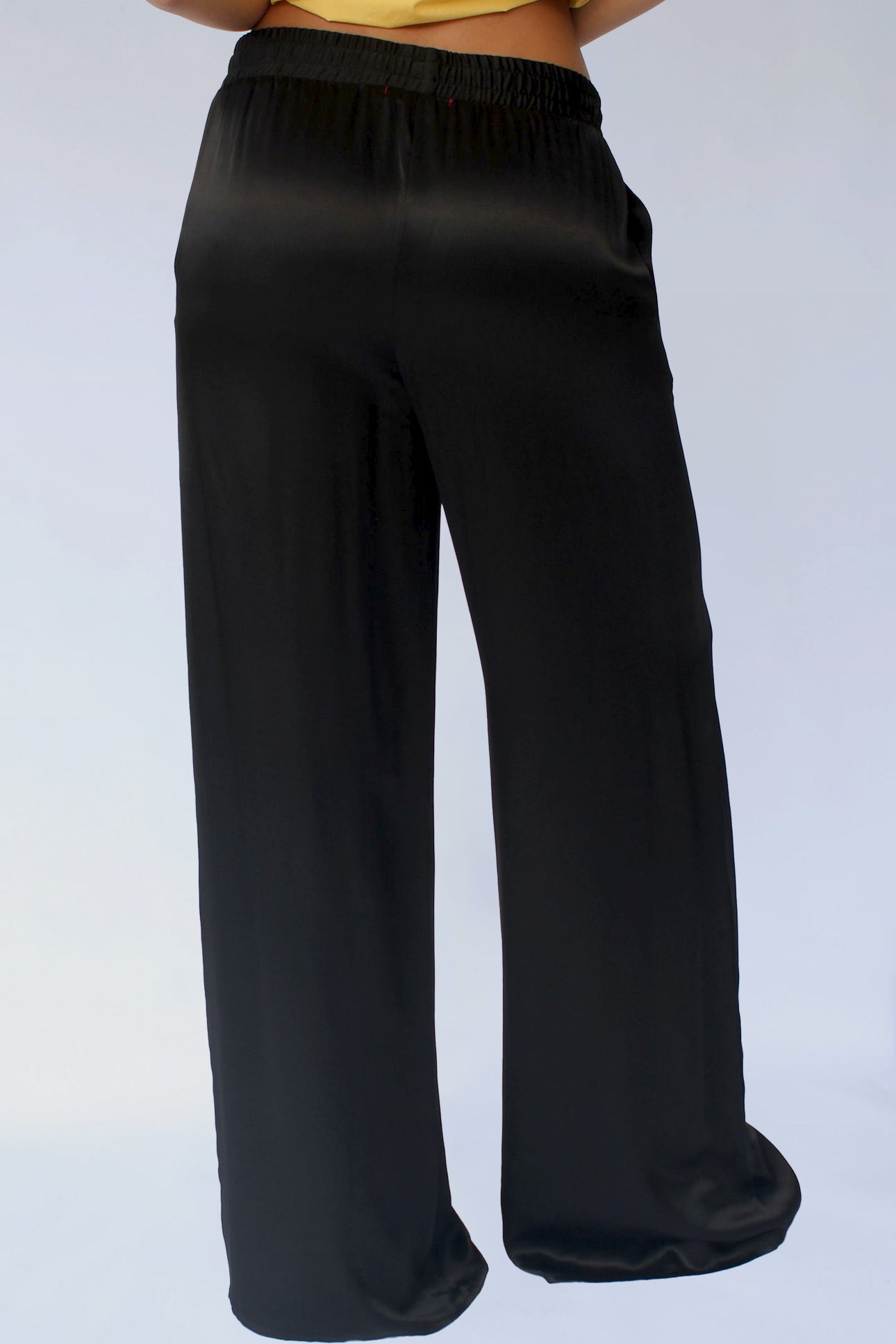 Black Tappered Silk Pants - ASP019 – Asmi Shop