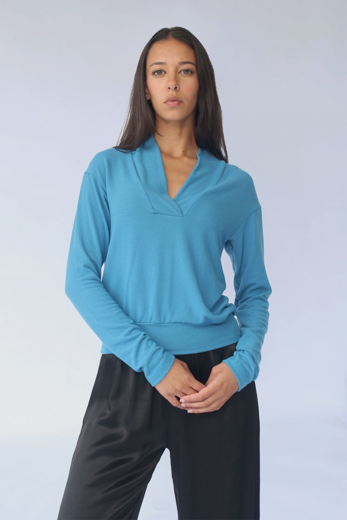 STARKx Fall 2023 Venice Top Sky Blue Front