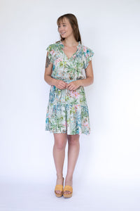 STARKx Summer 2023 Austin Dress Italian Green Print Front